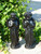 25" Antique Stone Finished Curly Hair Angel Boy Outdoor Statue - Timeless Elegance for Your Space