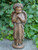 25" Decorative Standing on Saddle Stone Girl Angel Statue - Cedar