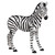 35.5" Zairen the Zebra Outdoor Garden Statue
