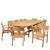 13-Piece Brown Mondavi Teak Oval Double Extendable Outdoor Patio Dining Set 118"