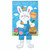 Bunny and Birds Outdoor Easter Garden Flag with Dangling Legs - 24" x 13"