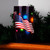 7" Patriotic Fireworks Fiber Optic LED Flameless Candle