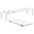 118" White Extendable Solid Rectangular XL Dining Table