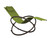 60" Green Outdoor Aluminum Orbital Lounge Chair with a Pillow