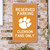 18" NCAA Clemson University Tigers 'Reserved Parking' Wall Sign