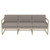 79" Taupe Brown Outdoor Patio Sofa with Sunbrella Cushion