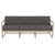 79" Taupe Brown Outdoor Patio Sofa with Sunbrella Charcoal Gray Cushion