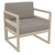 Ultimate Comfort: 30" Taupe Brown Patio Club Chair with Sunbrella Cushion