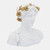 15" White and Gold Flower Lady Bust Decorative Planter