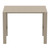 55" Taupe Brown Extendable Rectangular Outdoor Patio Bar Table