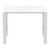 55" White Extendable Rectangular Outdoor Patio Bar Table