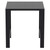 55" Black Extendable Rectangular Outdoor Patio Bar Table