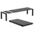 118" Black Extendable Solid Rectangular XL Dining Table