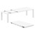 86" White Extendable Outdoor Dining Table