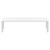 118" White Extendable Solid Rectangular XL Wicker Dining Table