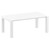 86" White Extendable Outdoor Wicker Dining Table