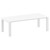 86" White Extendable Outdoor Wicker Dining Table