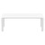 86" White Extendable Outdoor Wicker Dining Table