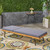 77" Charcoal Gray and Brown Contemporary Outdoor Patio Chaise Lounge