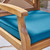 7-Piece Brown Contemporary Rectangular Outdoor Furniture Patio Dining Set - Blue Cushions