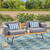 73.25" Gray Contemporary Square Outdoor Patio Sofa with Cushions