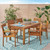 7-Piece Natural Finish Rectangular Outdoor Furniture Patio Dining Set
