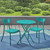 3-Piece Matte Teal Blue Solid Handcrafted Outdoor Furniture Patio Bistro Set