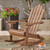 36" Brown Contemporary Outdoor Patio Adirondack Chair