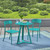 3-Piece Matte Teal Blue Solid Outdoor Furniture Patio Bistro Set