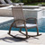 46.25" Gray Contemporary Outdoor Patio Rocking Chair
