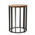 21.5" Brown and Black Antique Finish Outdoor Patio Accent Table