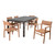 7-Piece Gray and Brown Lina Rectangular Patio Dining Set 79"