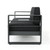 76.25" Charcoal Gray Outdoor Patio Sofa Couch with Cushions