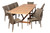 11-Piece Brown Weston Eucalyptus Wicker Extendable Rectangular Patio Dining Set 79"