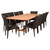 11-Piece Brown and Gray Catania Eucalyptus Extendable Rectangular Patio Dining Set 92.5"