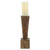 13" Brown Mango Wood Geometric Pillar Candle Holder