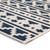 2' x 3.6' Ivory and Blue Geometric Outdoor Rectangular Area Throw Rug