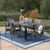 7-Piece Gunmetal Gray and Black Finish Outdoor Furniture Patio Dining Set