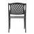 7-Piece Gunmetal Gray and Black Finish Aluminum Outdoor Furniture Patio Dining Set