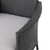 6-Piece Gunmetal Gray and Black Wicker Finish Outdoor Furniture Patio Dining Set - Silver Cushions