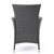 6-Piece Gunmetal Gray and Black Wicker Finish Outdoor Furniture Patio Dining Set - Silver Cushions