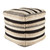 17" Vibrant Striped Unique Indoor and Outdoor Comfortable Cuboid Pouf