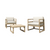 Ultimate Comfort: 3-Piece Brown Patio Club Seating Set with Sunbrella Natural Beige Cushion