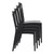 36" Black Stackable Outdoor Patio Dining Chair