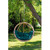 48" Green Weather Resistant Patio Globo Hanging Chair with Cushions