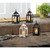 9.5" Black Solid Mini Contemporary Candle Lantern