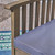 5-Piece Gray Finish Round Wood Outdoor Furniture Patio Dining Set - Gray Cushions