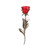 9.75" Elevate Your Space with a Red and White Contemporary Rose Candle Wall Sconce