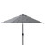 9' Black and White Elegant Night Market Umbrella with Hand Crank