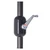 9' Black and White Elegant Night Market Umbrella with Hand Crank